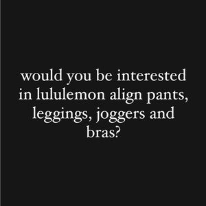 Lululemon closet clean out